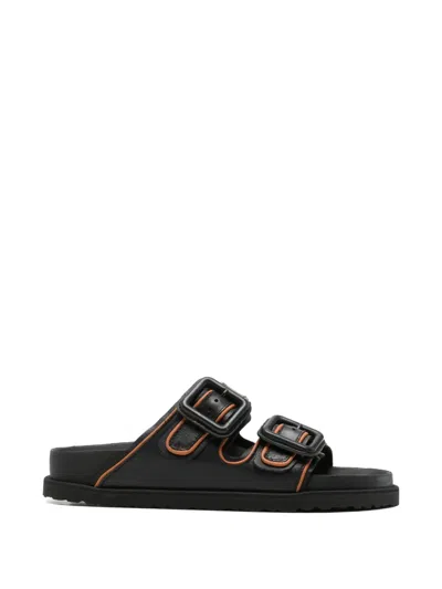 Birkenstock Arizona Exquisite Nappa Leather Sandals In Black