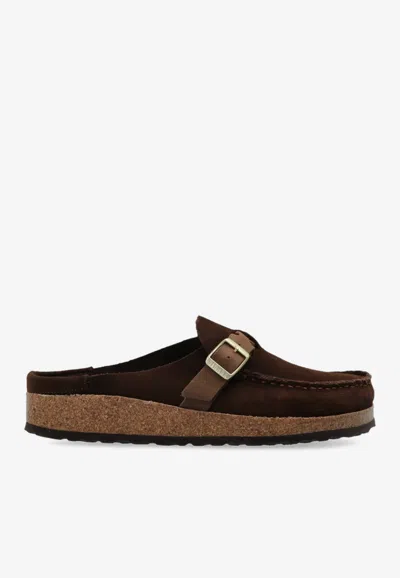 Birkenstock Buckley Braided Slides In Brown