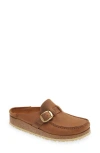 Birkenstock Buckley Oiled Leather Womens Moccasin Clogs In Brown