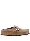 Birkenstock Sabots Buckley En Cuir In Brown