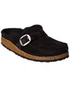 Birkenstock Buckley Narrow Suede Clog In Brown