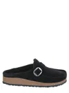 Birkenstock Buckley Narrow Suede Clog In Black