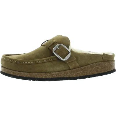 Birkenstock Buckley Shearling Womens Leather Slip On Loafers In Multi