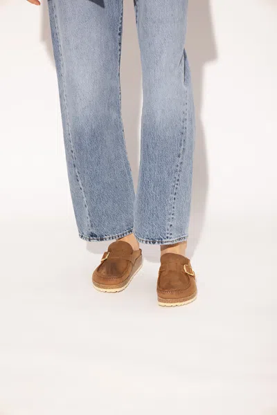 Birkenstock ‘buckley' Slides In Brown