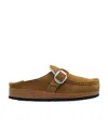 Birkenstock Women's Buckley Shearling Slip On Shoes In Tea In Brown