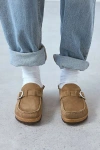 Birkenstock Buckley Suede Clogs In Gray Taupe Suede