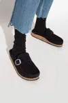 Birkenstock Buckley Narrow Suede Clog In Black