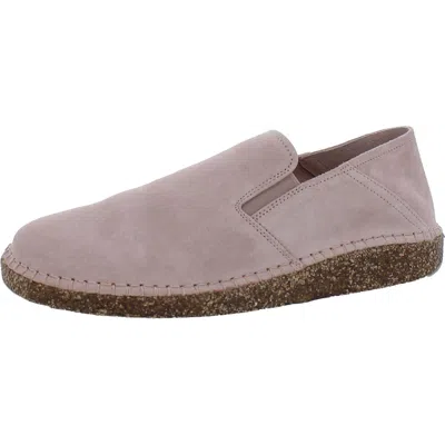 Birkenstock Callan Womens Suede Footbed Loafers In Pink