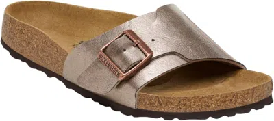 Pre-owned Birkenstock Catalina Birko-flor Womens Sandals In Graceful Taupe
