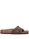Birkenstock Gizeh Big Buckle Slide Sandal In Brown