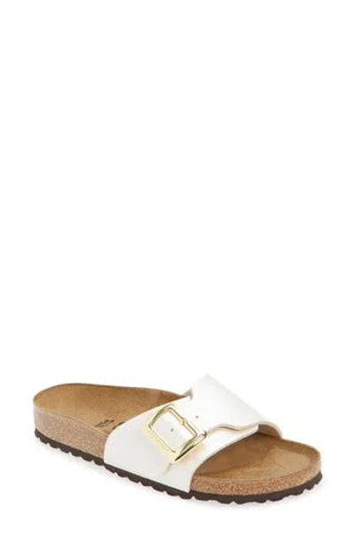 Birkenstock Catalina Luxe Slide Sandal In Pearl White