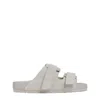 Birkenstock Chalk Suede  X Tekla Uji Slippers In White