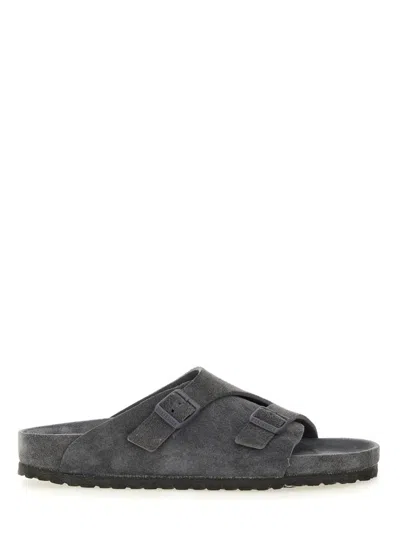 BIRKENSTOCK BIRKENSTOCK CHARCOAL SUEDE ZÃ¼RICH SLIPPERS