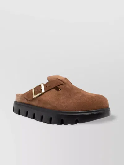 BIRKENSTOCK CHUNKY SUEDE LEATHER SLIPPERS