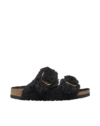BIRKENSTOCK ARIZONA BIG BUCKLE BLACK GOLD SLIPPER