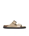 Birkenstock Arizona Db Shine New Beige Sock Slipper. S In Neutral