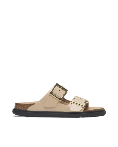 Birkenstock Ciabatta Arizona Db Shine New Beige Calz. S In Neutral