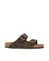 Birkenstock Little Kids Arizona Birkibuc Sandals From Finish Line In Mocha