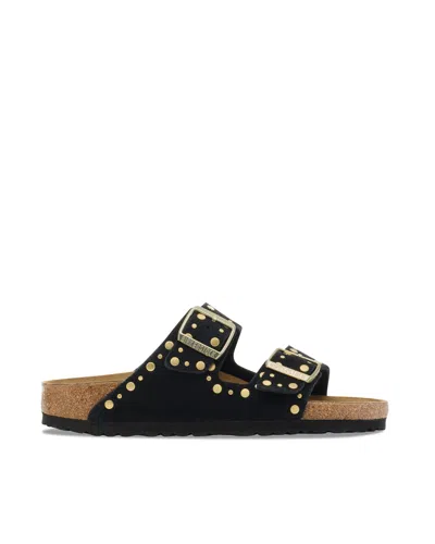 Birkenstock Arizona Rivet Sandals With Adjustable Straps In Black