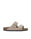 Birkenstock Two-strap Suede Arizona Sandals In Sandcastle