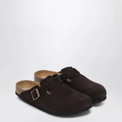 Birkenstock Boston Mules In Brown