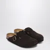 Birkenstock Suede Sandals Rubber Sole In Blue
