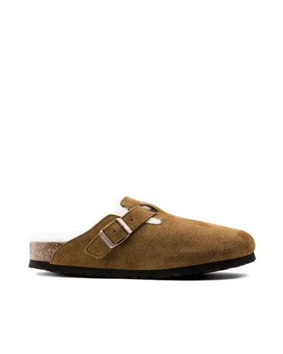 Birkenstock Ciabatta Boston Shearling Mink In Brown