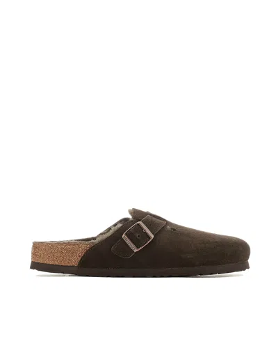 Birkenstock Ciabatta Boston Shearling Mocca In Brown