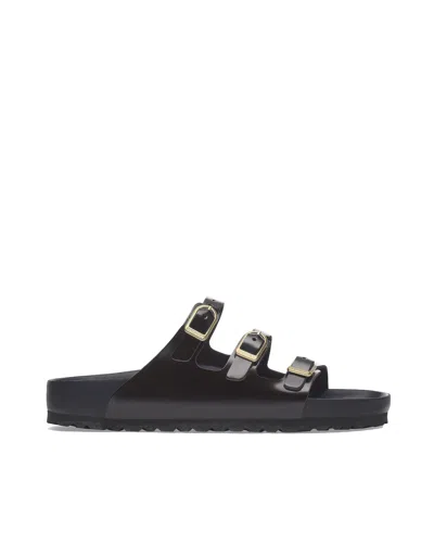 BIRKENSTOCK FLORIDA FRESH SHINE BLACK SLIPPER
