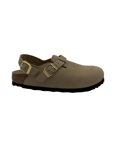 Birkenstock Tokio Clog – Sandcastle Nubuck Leather In Beige
