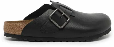 Birkenstock Classic Boston Mini Sandals In Vintage Wood Black