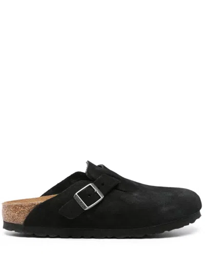 Birkenstock Closed-toe Slipper With Adjustable Buckle In Black
