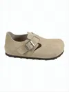 Birkenstock Closed-toe Suede Sandal With Adjustable Leather Strap In Animal Print
