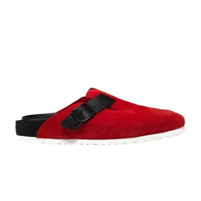 Pre-owned Birkenstock Concepts X Boston Suede Sandal 'basic Red' | Men's Size 41