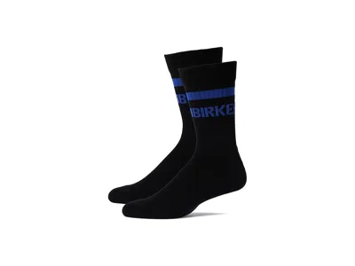 Birkenstock Cotton Crew Stripe Socks Crew Cut Socks Shoes Black: Xl ( Us Men's 12-12.5)