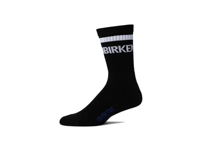 Birkenstock Cotton Crew Stripe Socks Crew Cut Socks Shoes Black/white: Sm (us Women's 5-5.5)