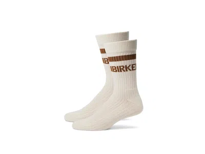Birkenstock Cotton Crew Stripe Socks Crew Cut Socks Shoes Eggshell: Md (us Women's 8-8.5) In Multi