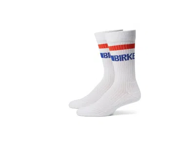 Birkenstock Cotton Crew Stripe Socks Crew Cut Socks Shoes White: Md (us Women's 8-8.5)