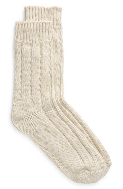 Birkenstock Cotton Twist Crew Socks In Off White