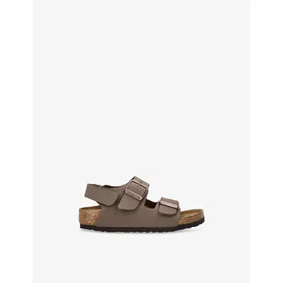 Birkenstock Dark Brown Kids' Milano Faux-leather Sandals Eur 31 / 12.5 Uk