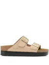 Birkenstock Double-buckle Platform Slides In Multi