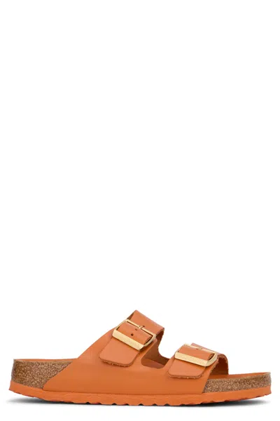 Birkenstock Double Strap Buckle Slide Sandals In Orange