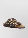 Birkenstock Double-strap Cork Heel Sandals With Round Toe