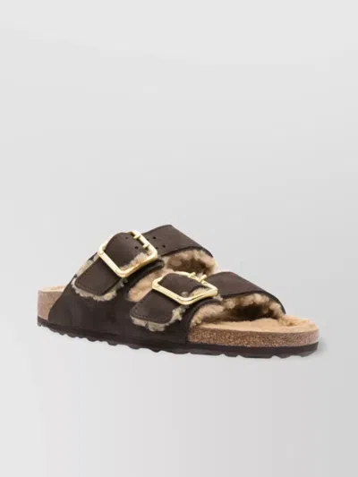 Birkenstock Double-strap Cork Heel Sandals With Round Toe