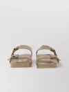 Birkenstock Double Strap Open Toe Flat Sole Slides