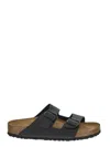 Birkenstock Double-strap Slipp-on Sandals In Black
