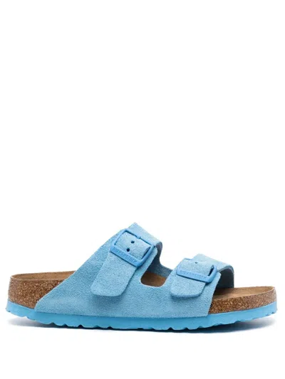 Birkenstock Double-strap Suede Sandals In Blue