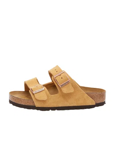 Birkenstock Double-strap Suede Sandals In Nude