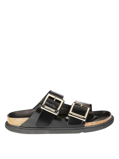 Birkenstock Classic Double-buckle Slide Sandals In Black