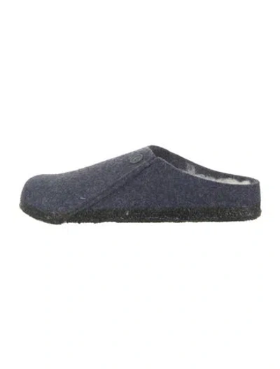 Pre-owned Birkenstock Felt Slippers In Blue